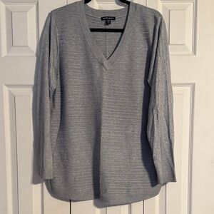 Hilary Radley Heather Gray Knit Top